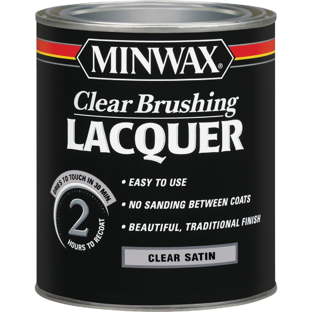 Minwax Satin Clear Brushing Lacquer, 1 Qt. Image 1