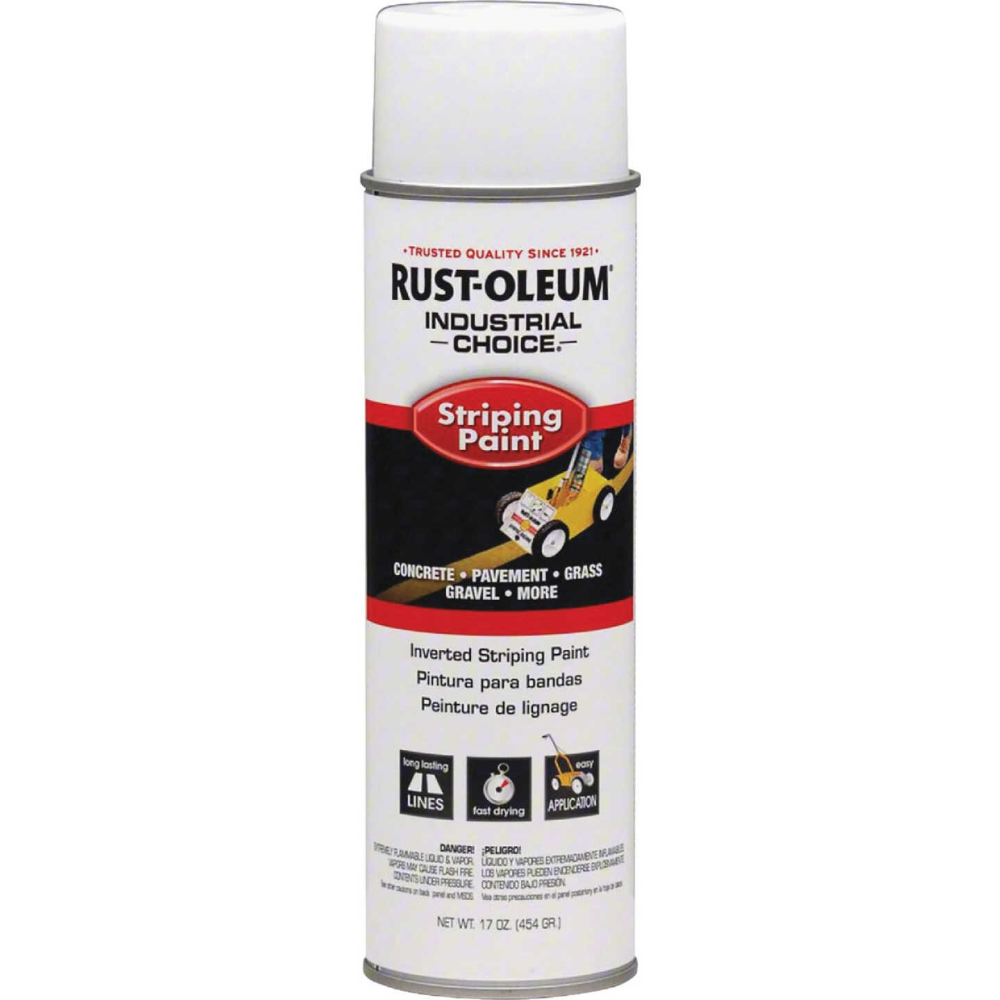 Rust-Oleum Industrial Choice White 17 Oz. Striping Paint Image 2
