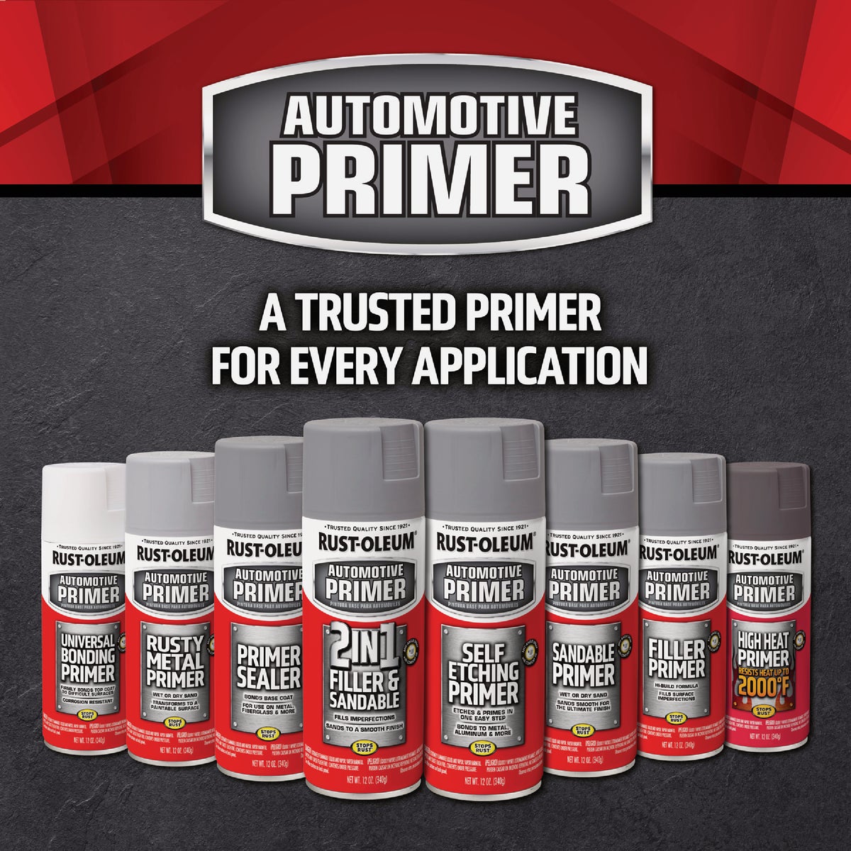 Rust-Oleum Automotive Sandable Primer Spray, 12 Oz., Gray Image 4
