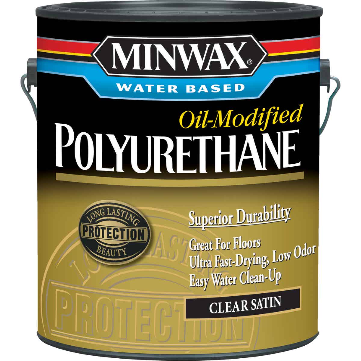 Minwax Satin Water Based Oil-Modified Interior Polyurethane, 1 Gal.