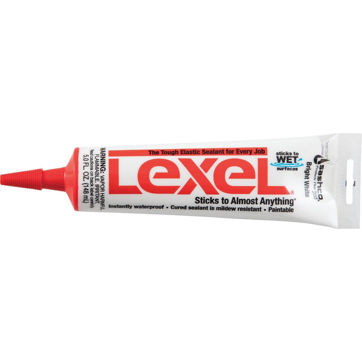 Sashco Lexel 5 Oz. Caulk Polymer Sealant, Bright White Image 1
