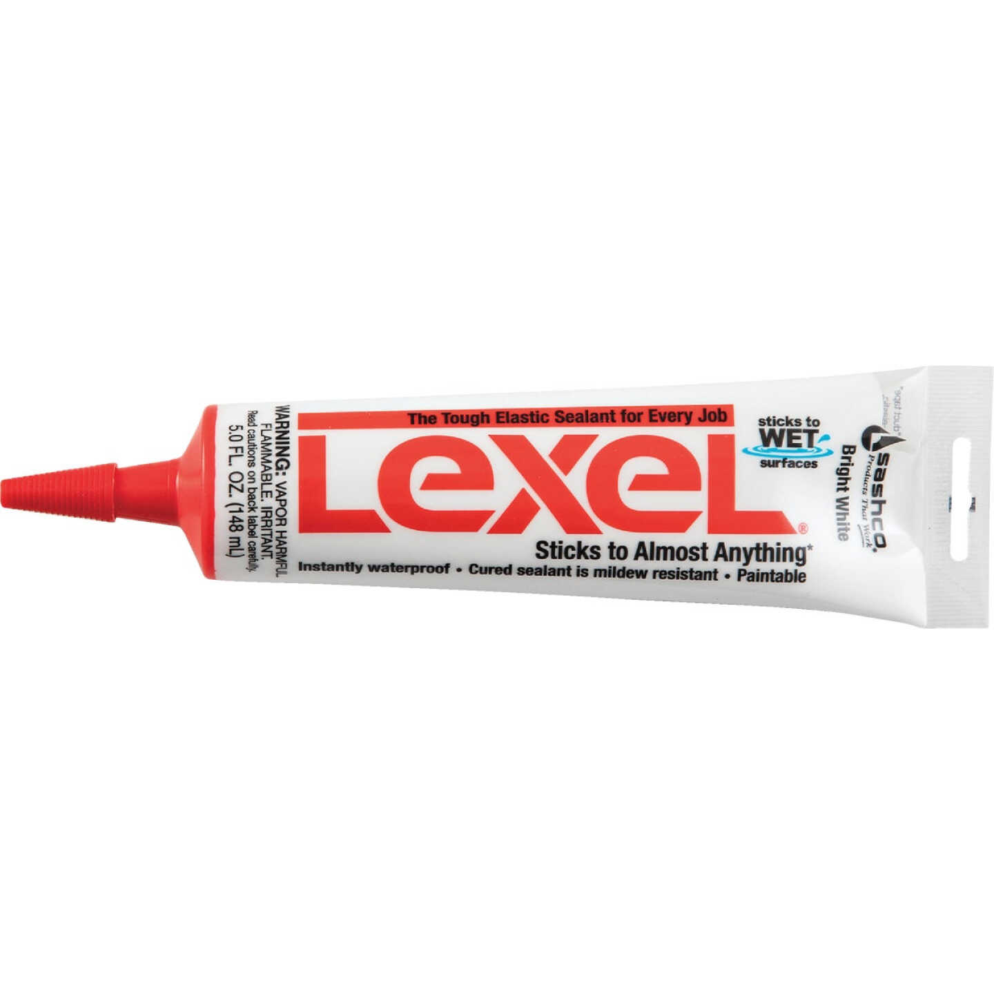 Sashco Lexel 5 Oz. Caulk Polymer Sealant, Bright White Image 1