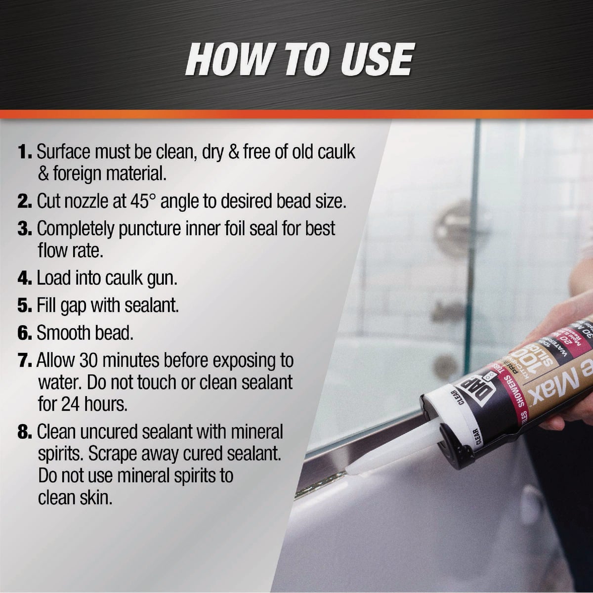 DAP Silicone Max 10.1 Oz. Almond Premium Kitchen, Bath & Plumbing 100% Silicone Sealant Image 4