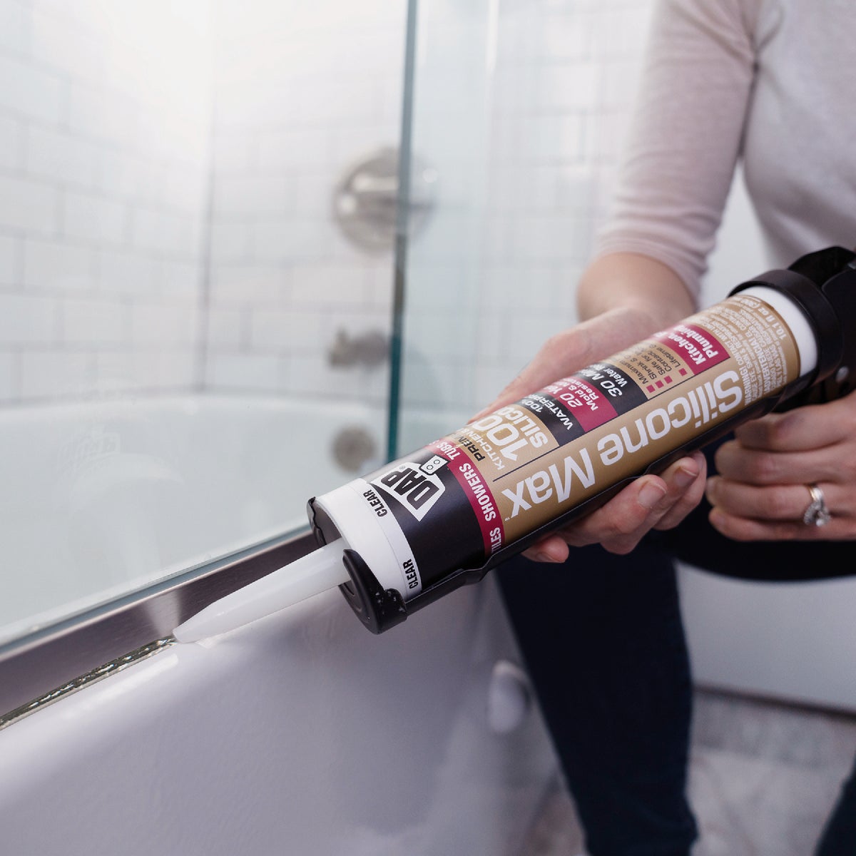 DAP Silicone Max 10.1 Oz. Almond Premium Kitchen, Bath & Plumbing 100% Silicone Sealant Image 6