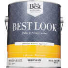 Best Look Latex Premium Paint & Primer In One Eggshell Interior Wall Paint, Bright White, 1 Gal. Image 2