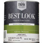 Best Look Latex Premium Paint & Primer In One Semi-Gloss Interior Wall Paint, Bright White, 1 Qt. Image 2