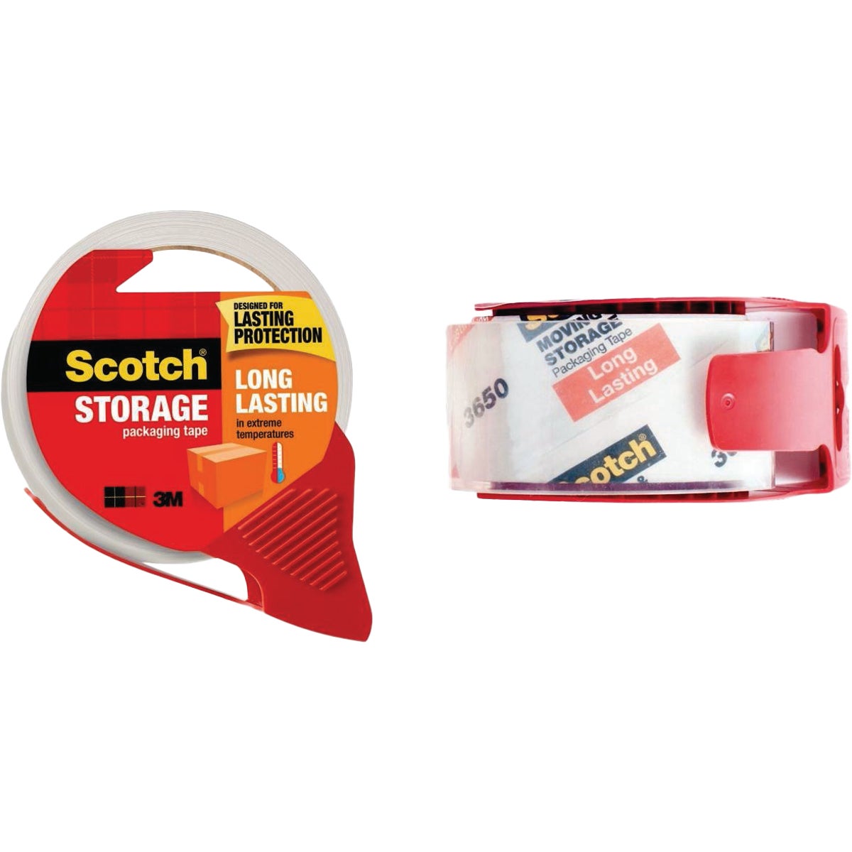 Scotch 1.88 In. x 54.6 Yd. Long Lasting Storage Packaging Tape with Dispenser (2-Pack)