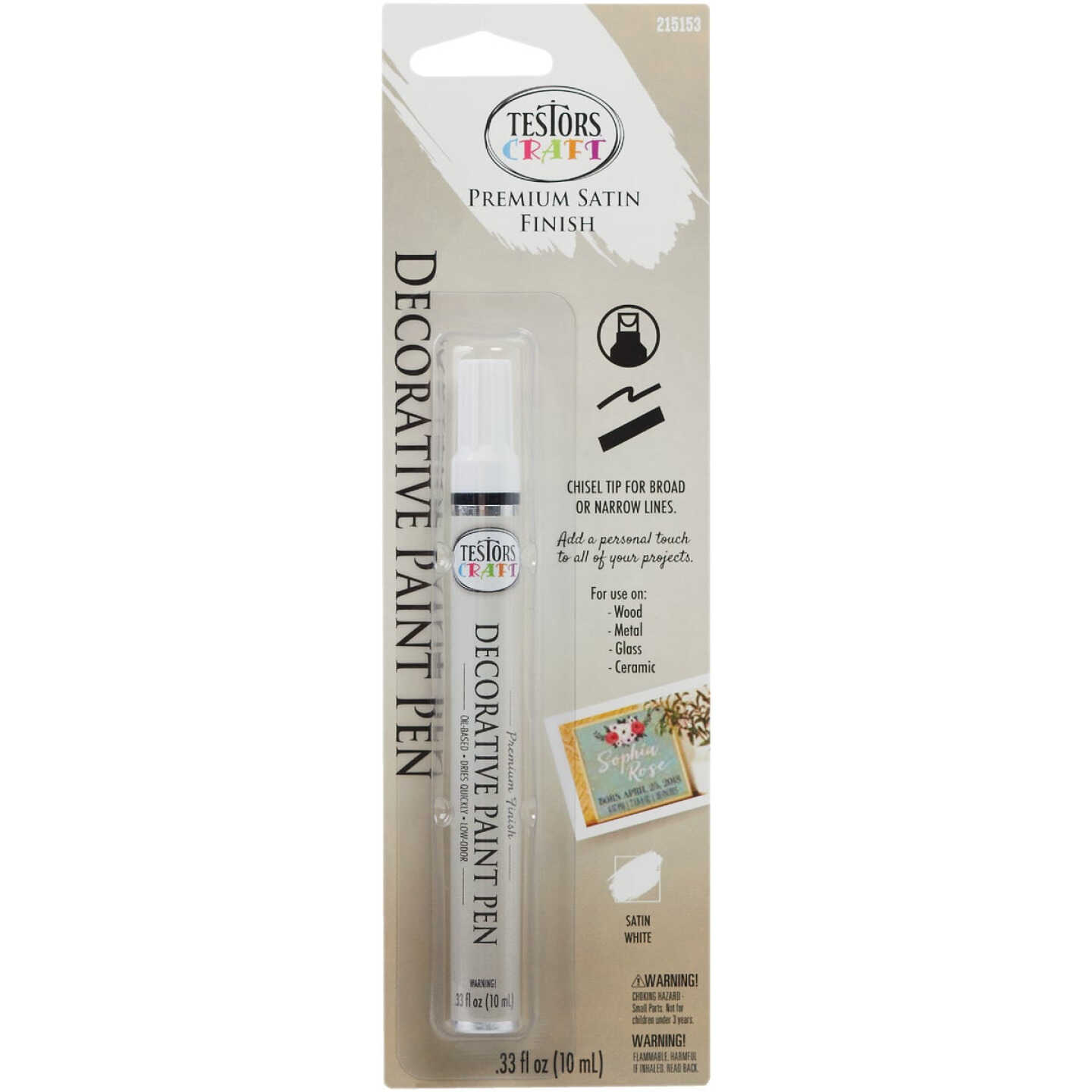 Testors Craft Satin White Decorative Paint Pen Image 2