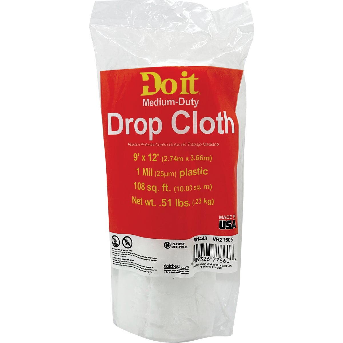 Frost King Plastic 9 Ft. x 12 Ft. 1 mil Drop Cloth