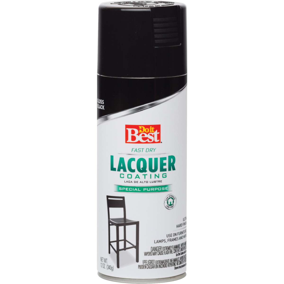 Do it Best 11 Oz. Black High Gloss Spray Lacquer