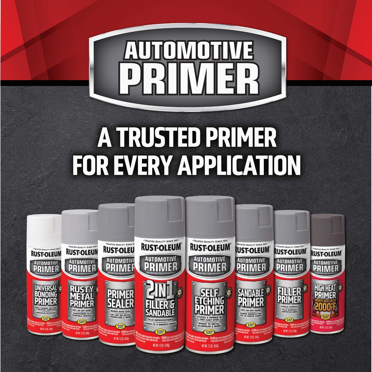 Rust-Oleum Automotive Sandable Primer Spray, 12 Oz. Red Image 5