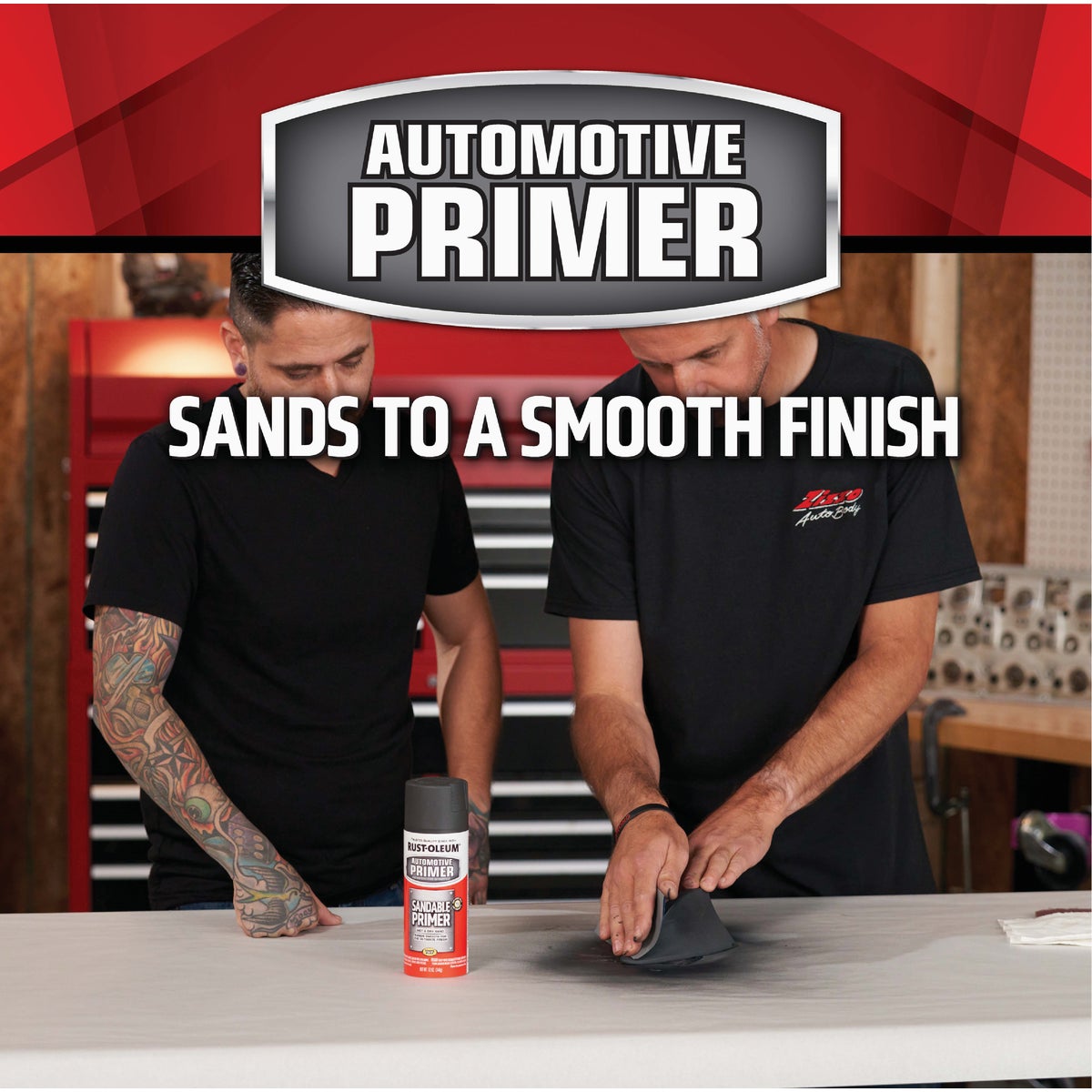 Rust-Oleum Automotive Sandable Primer Spray, 12 Oz. Red Image 2