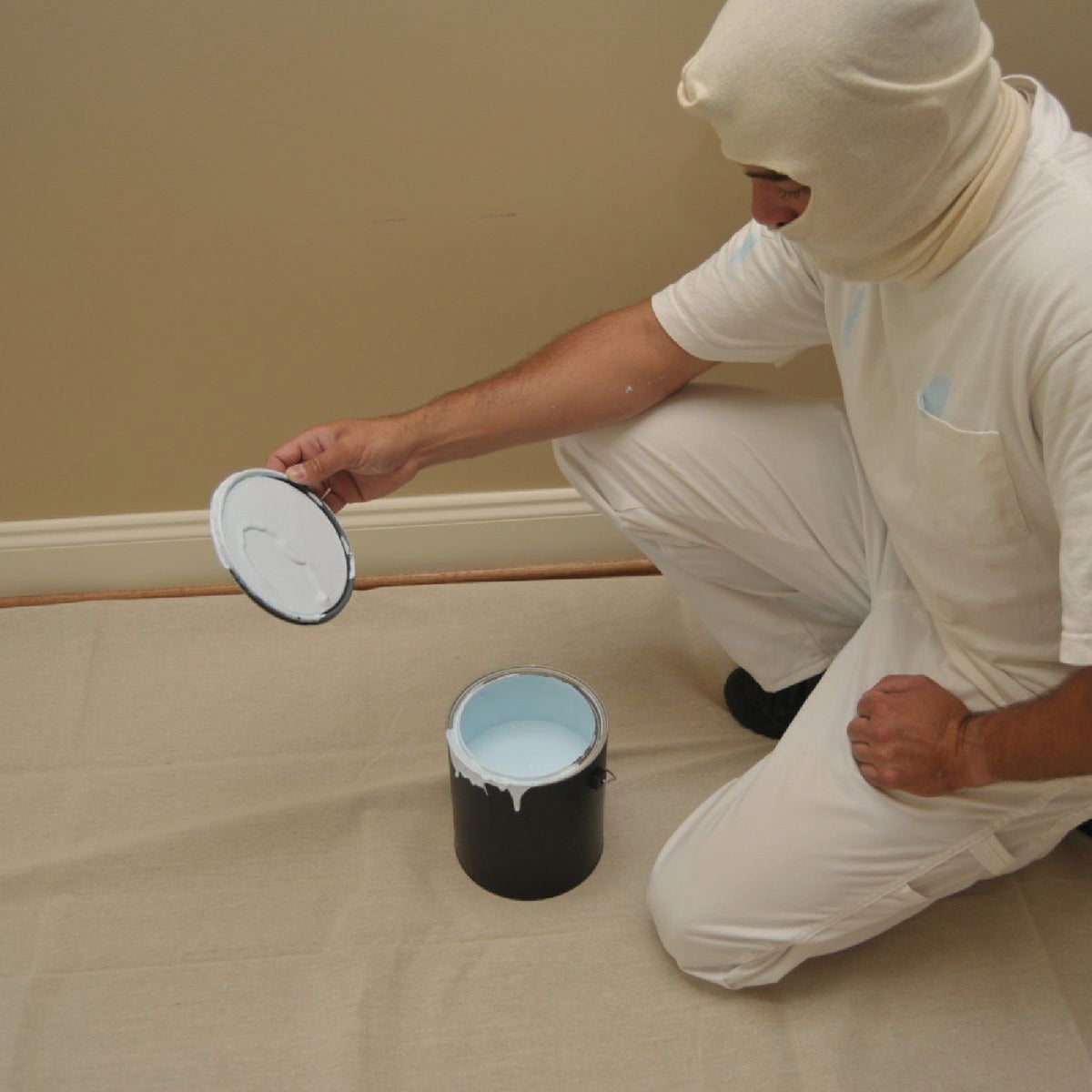 Trimaco Butyl II 5 Ft. x 5 Ft. Canvas Drop Cloth Image 5