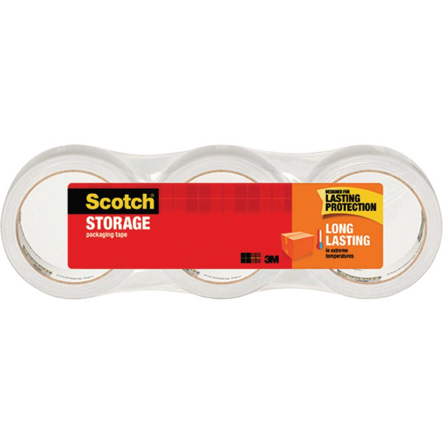 Scotch 1.88 In. x 54.6 Yd. Long Lasting Storage Packaging Tape (3-Pack) Image 1