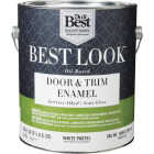 Best Look Alkyd/Oil Base Semi-Gloss Door & Trim Enamel Interior Wall Paint, White-Pastel Base, 1 Gal. Image 1