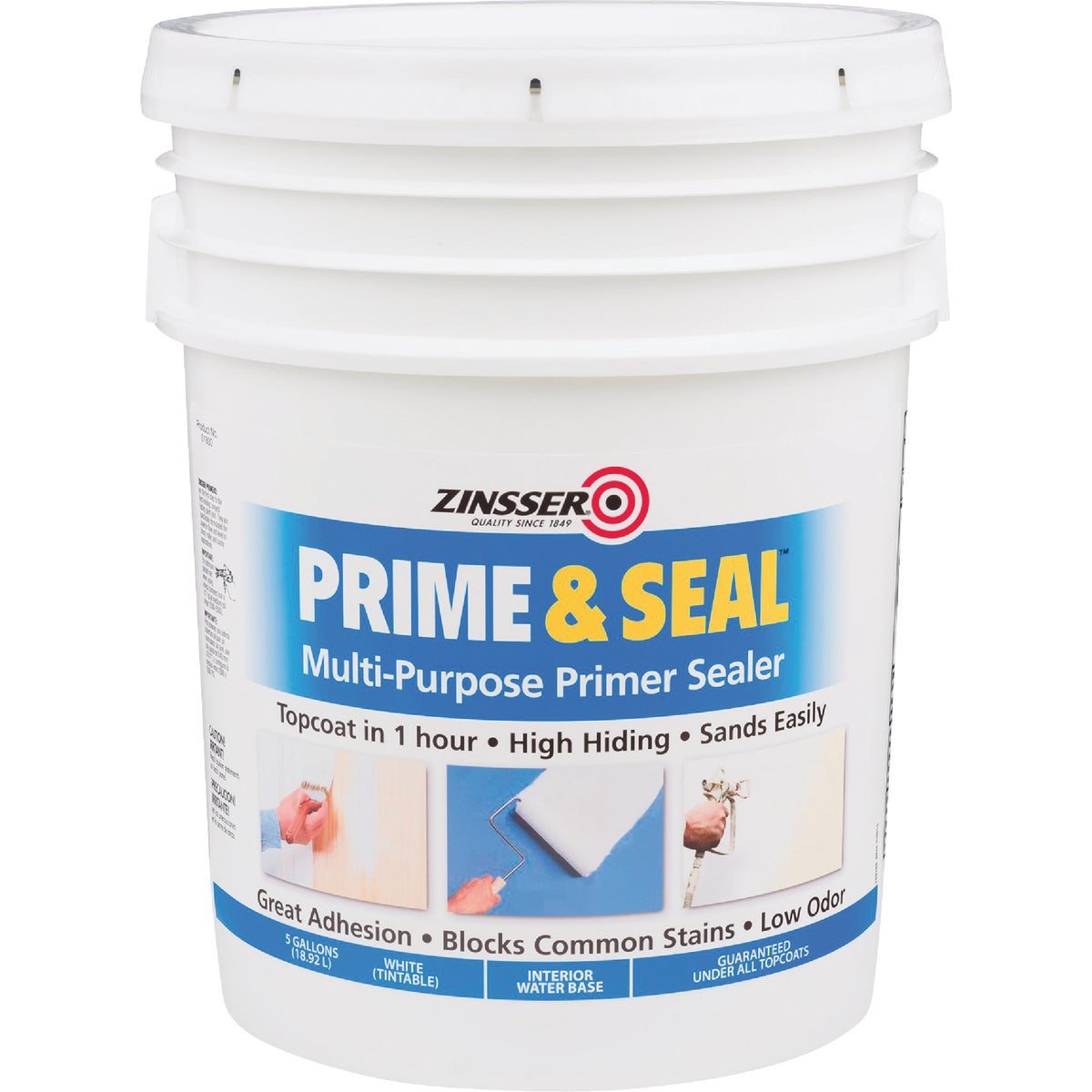 Zinsser Interior Prime & Seal Water-Based Primer, White, 5 Gal. Image 2