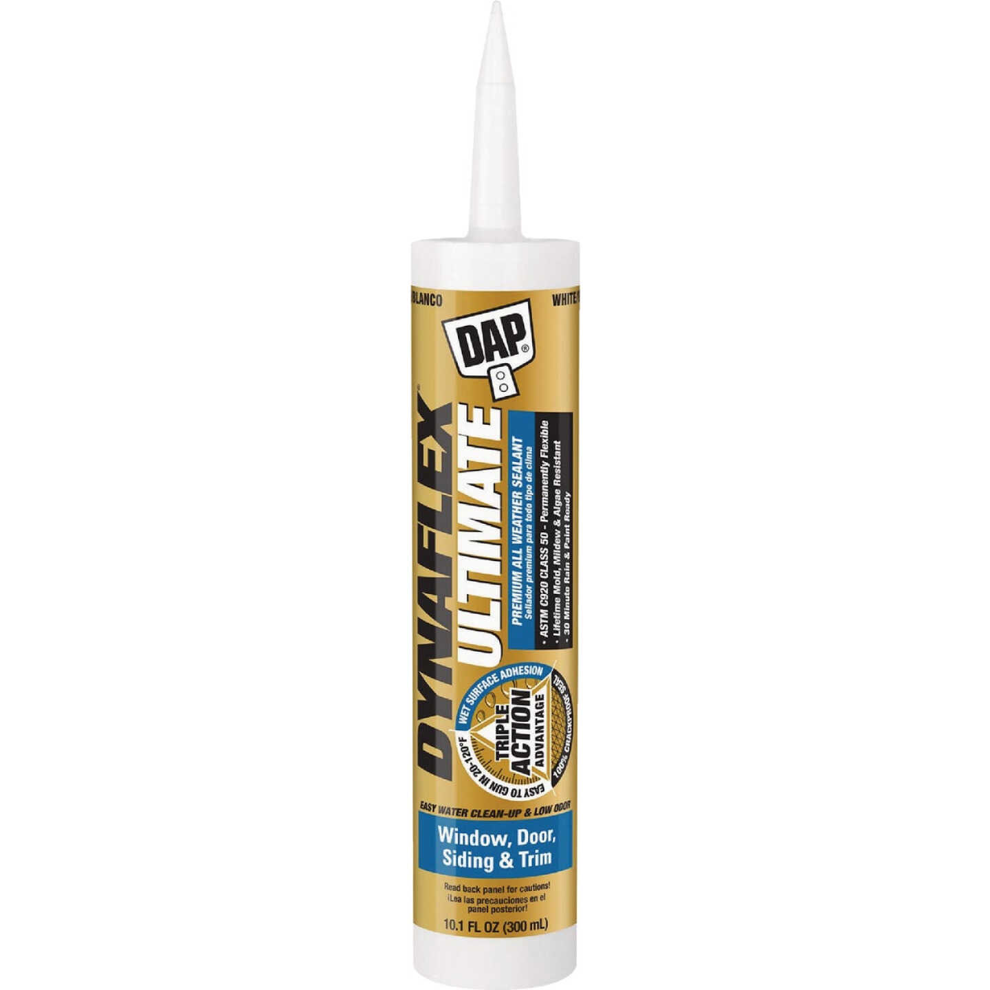 DAP DYNAFLEX ULTIMATE 10.1 Oz. Premium All-Weather Sealant, White Image 1