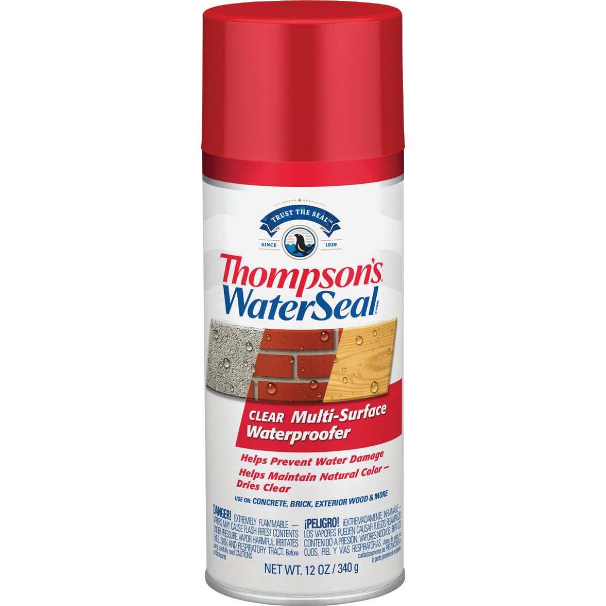 Thompson's WaterSeal Clear Water-Based MultiSurface Waterproofer Sealer, 12 Oz.  Image 7