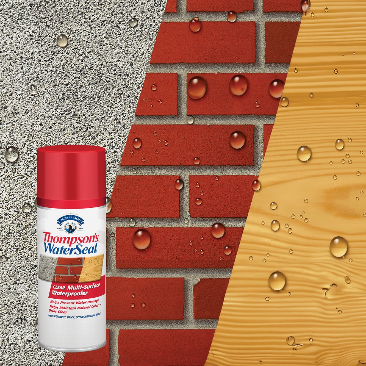 Thompson's WaterSeal Clear Water-Based MultiSurface Waterproofer Sealer, 12 Oz. 