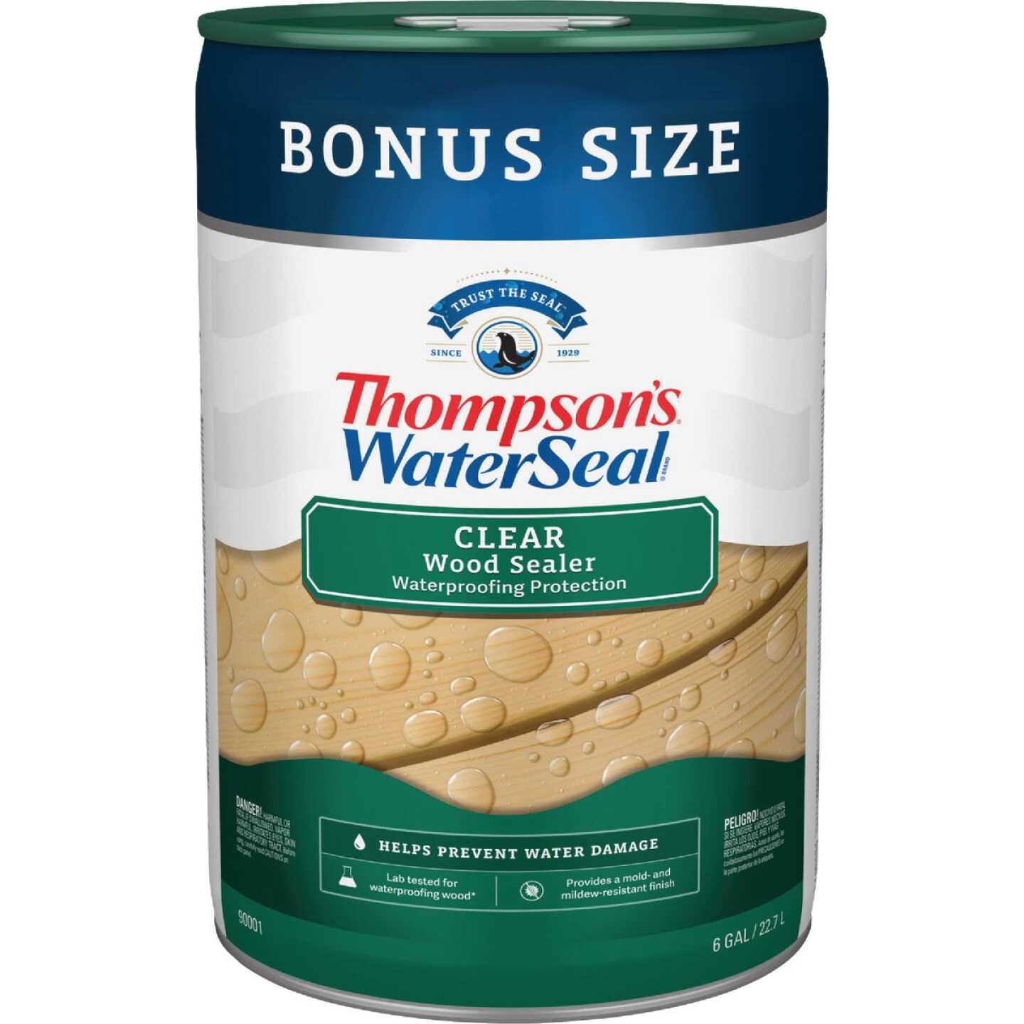 Thompsons WaterSeal Waterproofing VOC Compliant Wood Protector, Clear, 6 Gal. Image 7