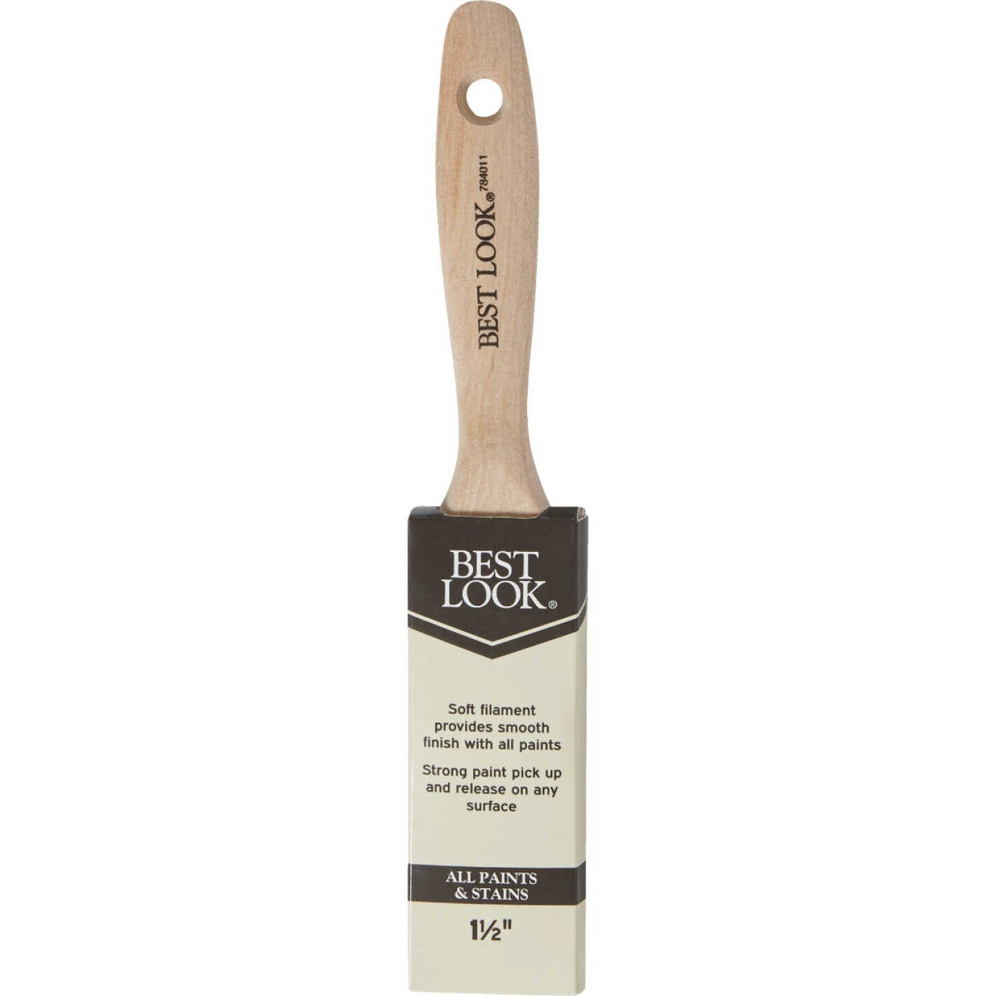 Best Look 1.5 In. Flat Polyester Paint Brush Image 2
