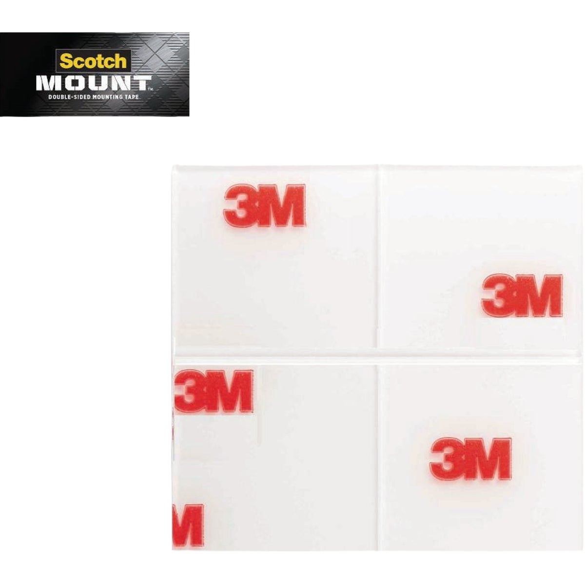 Scotch 1 x 1 In. Square Clear Double-Sided Mounting Tape (48-Count)
