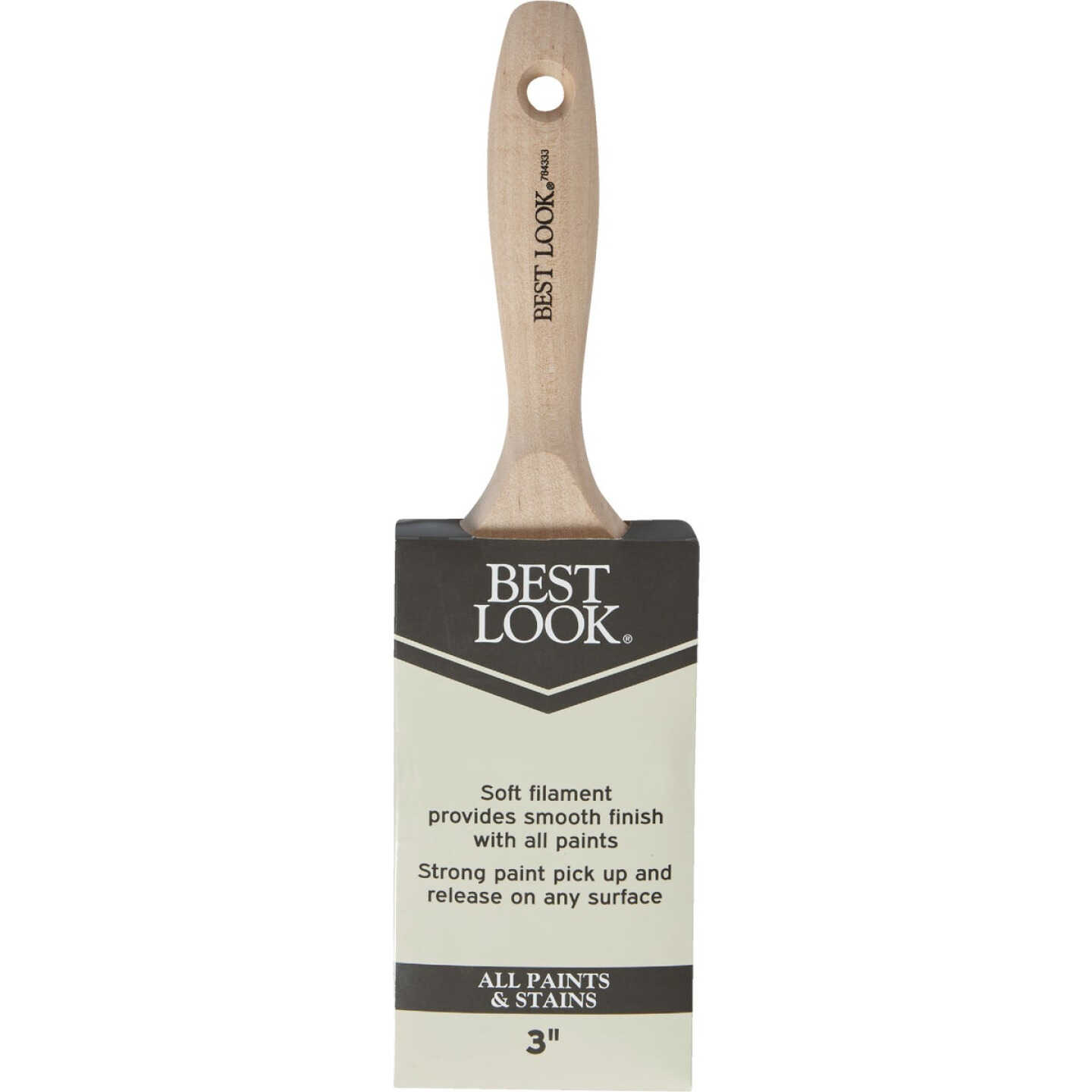 Best Look 3 In. Flat Polyester Paint Brush Image 2