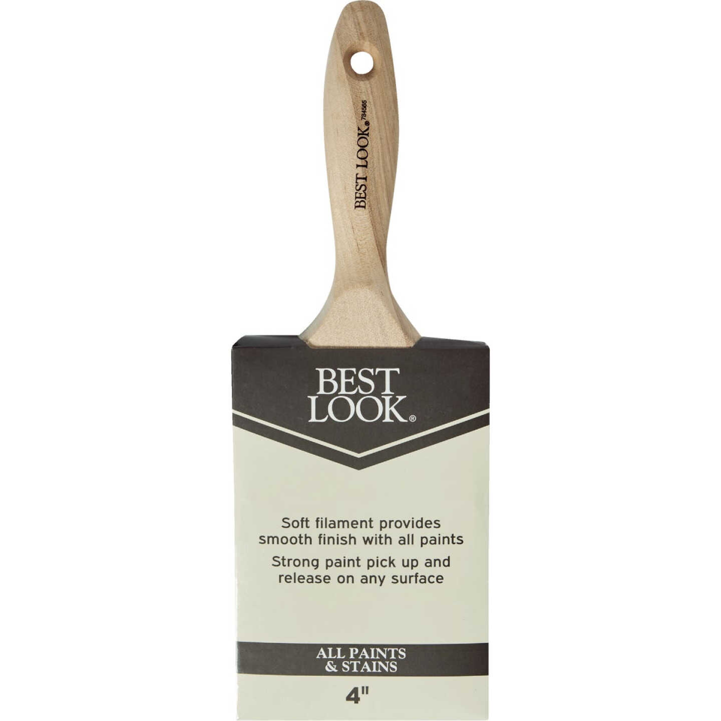 Best Look 4 In. Flat Polyester Paint Brush Image 2