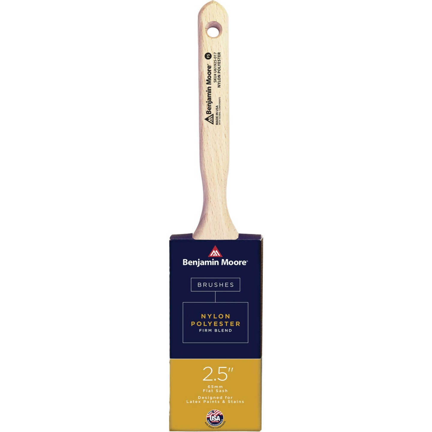 Benjamin Moore 2.5 In. Firm Nylon/Poly Flat Sash Brush Image 2