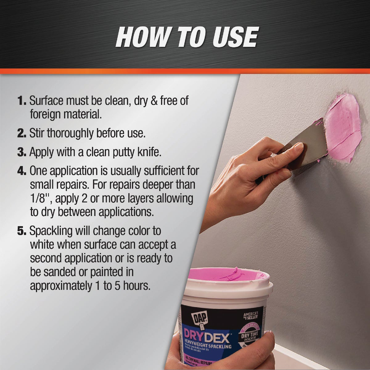DAP Drydex 32 Oz. General Purpose Acrylic Spackling Image 3
