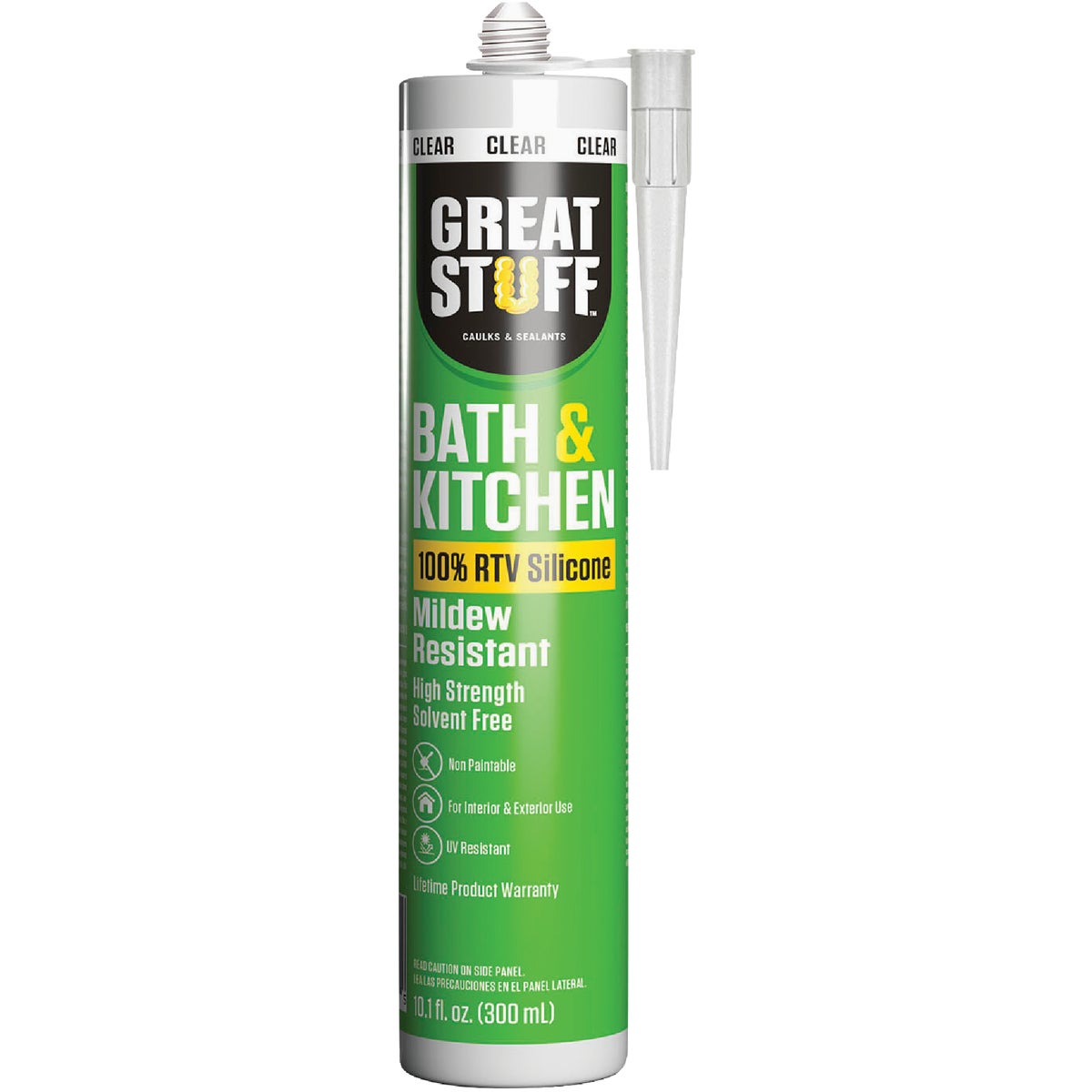Great Stuff 10.1 Oz. Clear Bath & Kitchen General Purpose 100% RTV Silicone Sealant