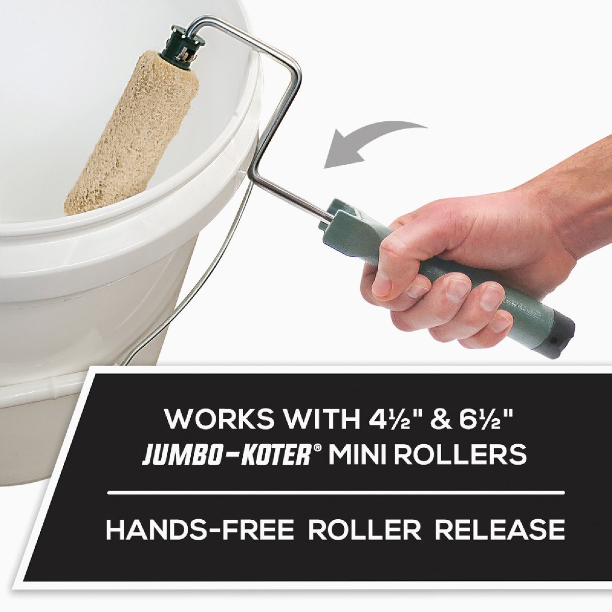 Wooster Jumbo-Koter 4-1/2 In. & 6-1/2 In. x 12 In. Easy Roll Threaded Roller Frame Image 3