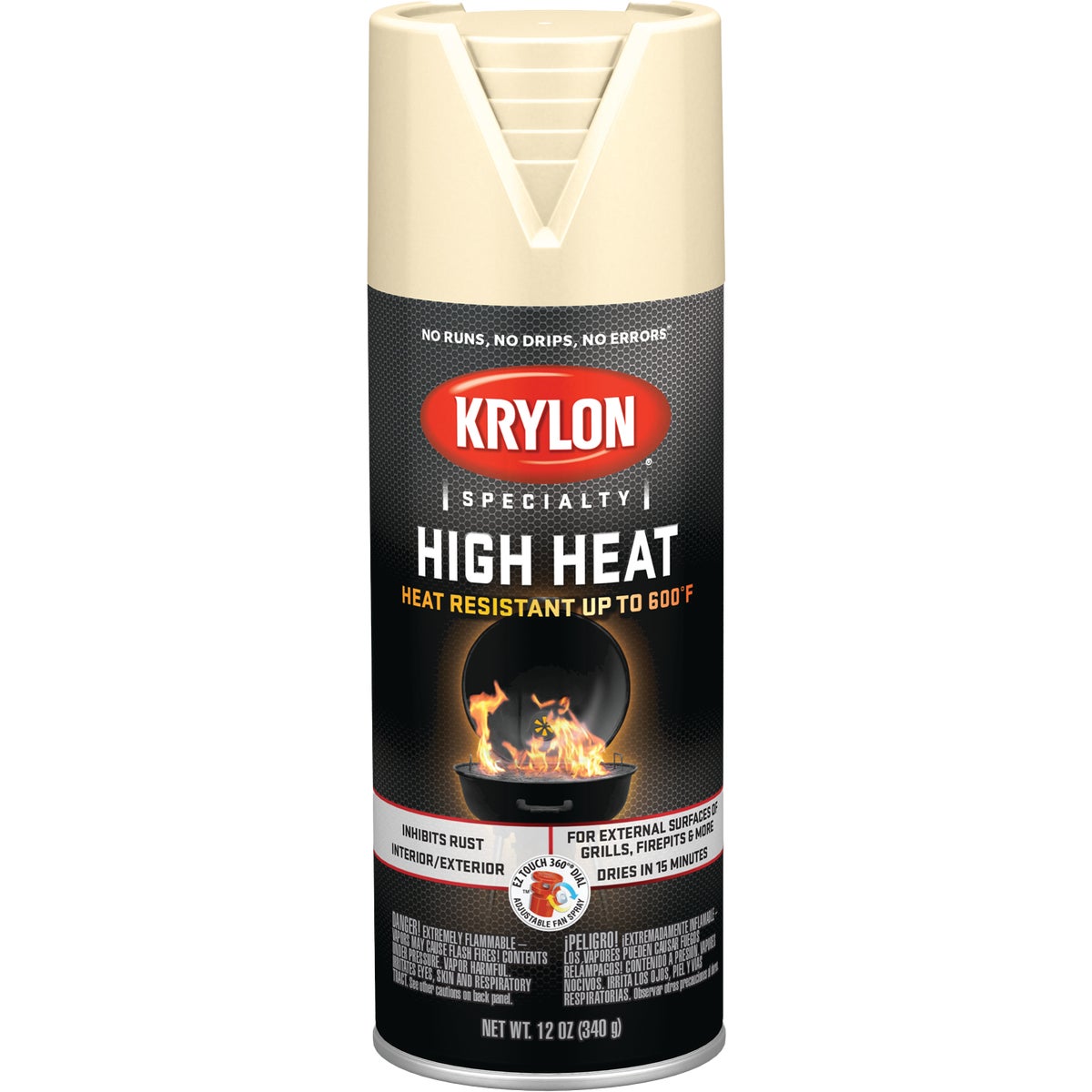 Krylon Flat Beige 12 Oz. High Heat Spray Paint