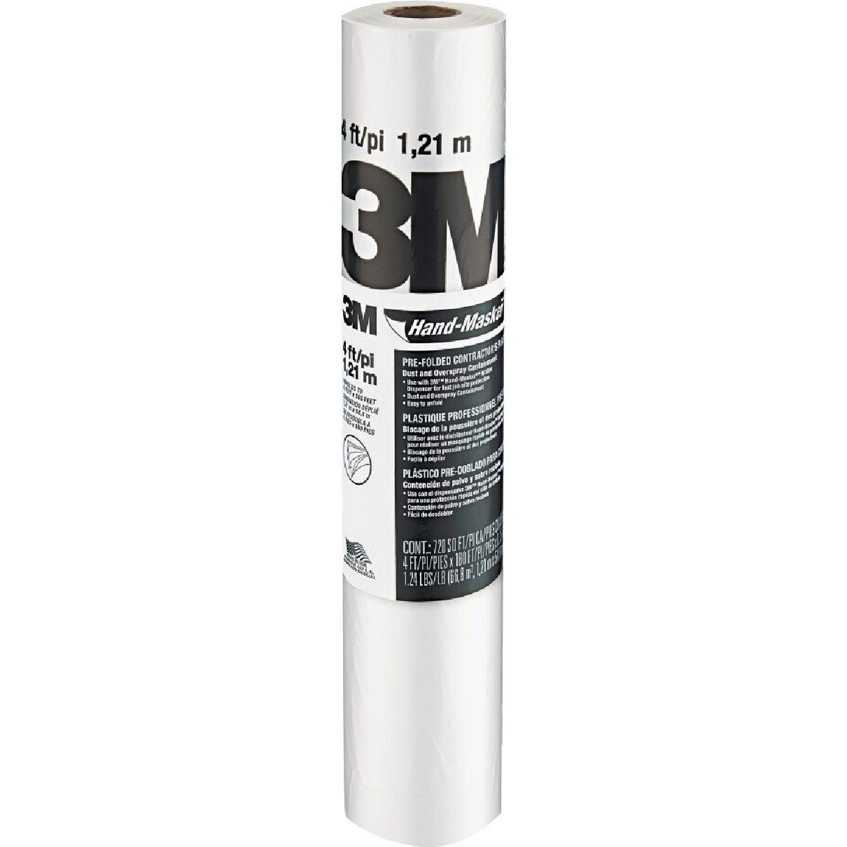 3M Hand Masker 4 Ft. x 180 Ft. Contractor's Plastic Drop Cloth Image 5