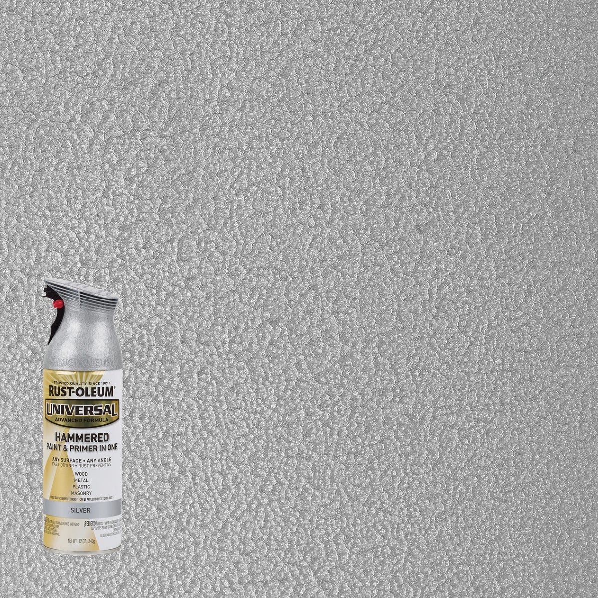 Rust-Oleum Universal 12 Oz. Hammered Silver Paint Image 7