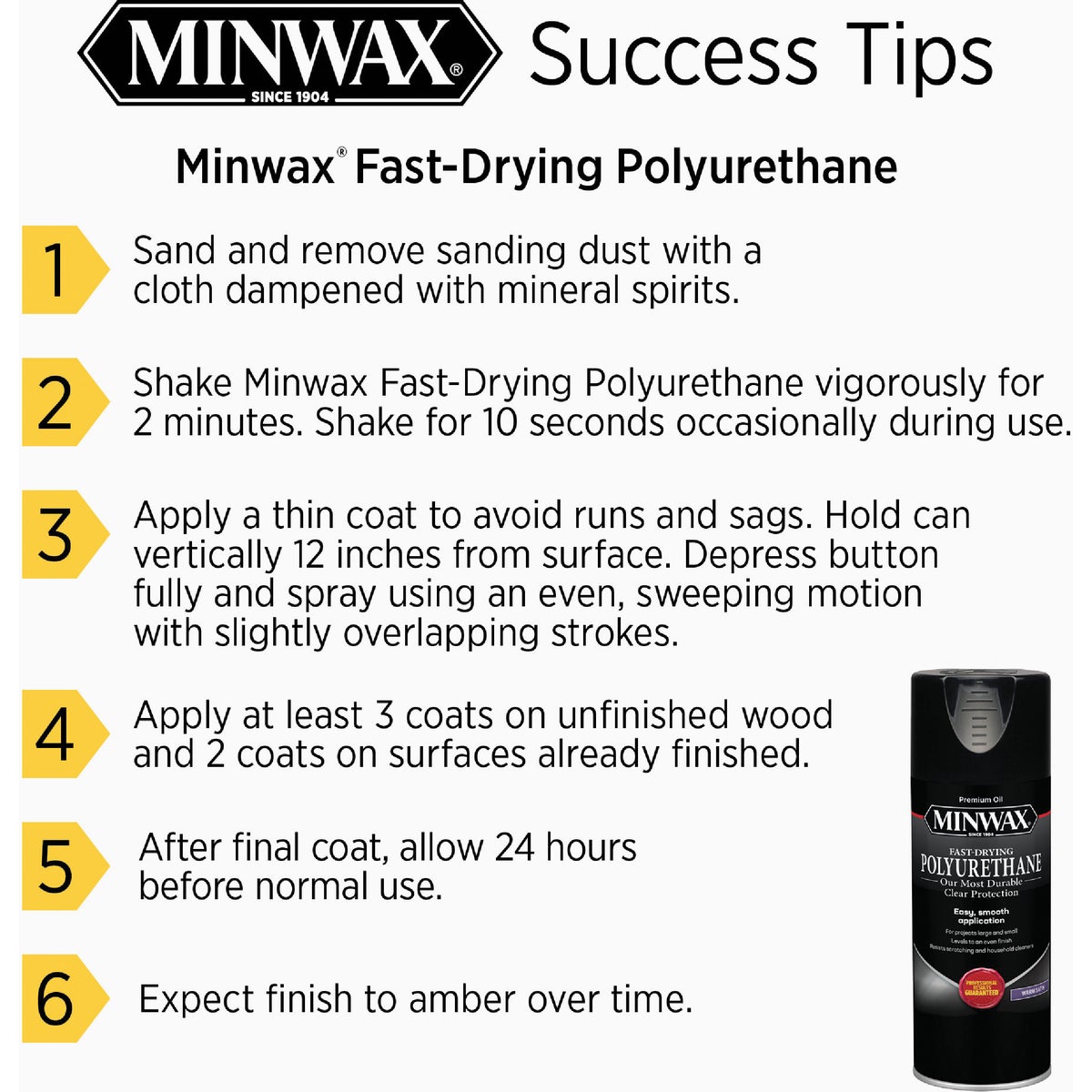 Minwax Warm Satin Clear Spray Polyurethane, 11.5 Oz. Image 4