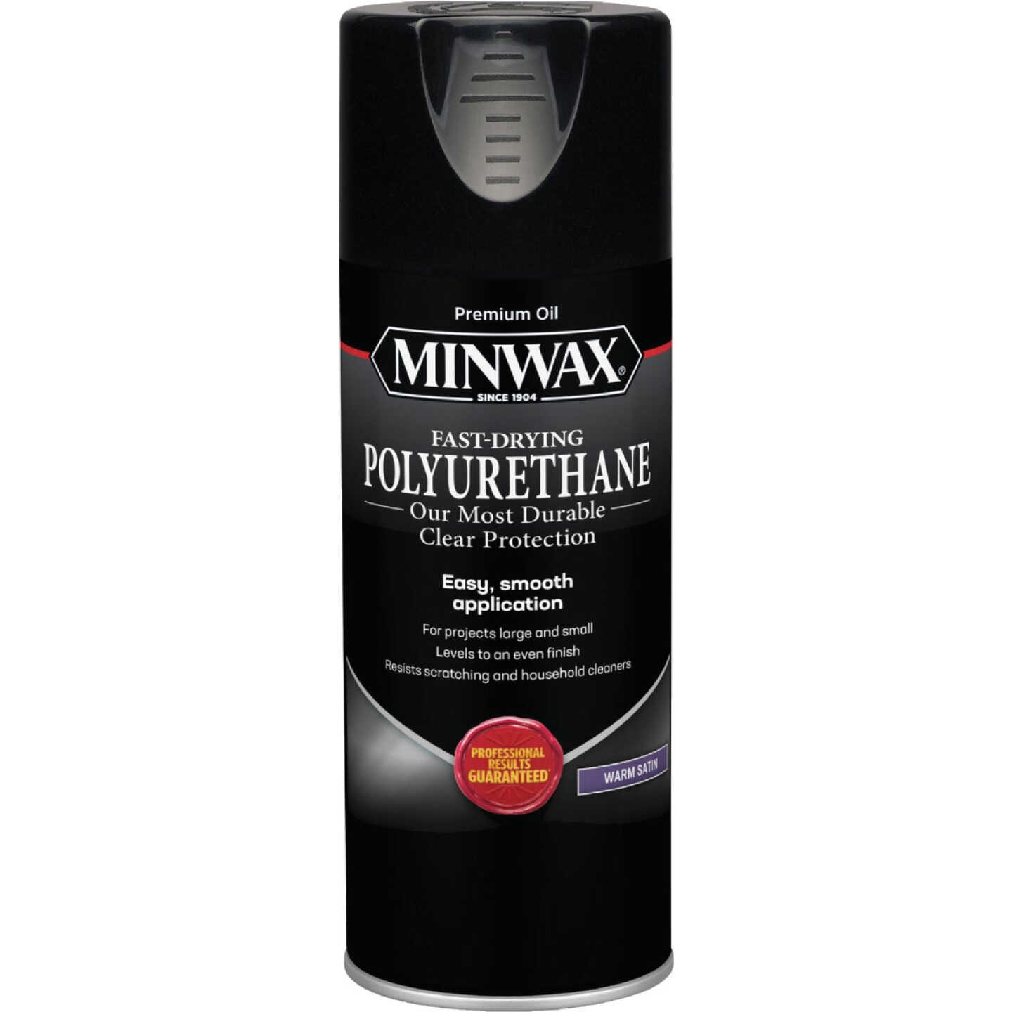Minwax Warm Satin Clear Spray Polyurethane, 11.5 Oz. Image 1