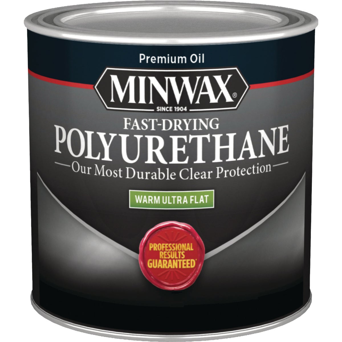 Minwax Warm Ultra Flat Clear Fast-Drying Polyurethane, 1/2 Pt. Image 1