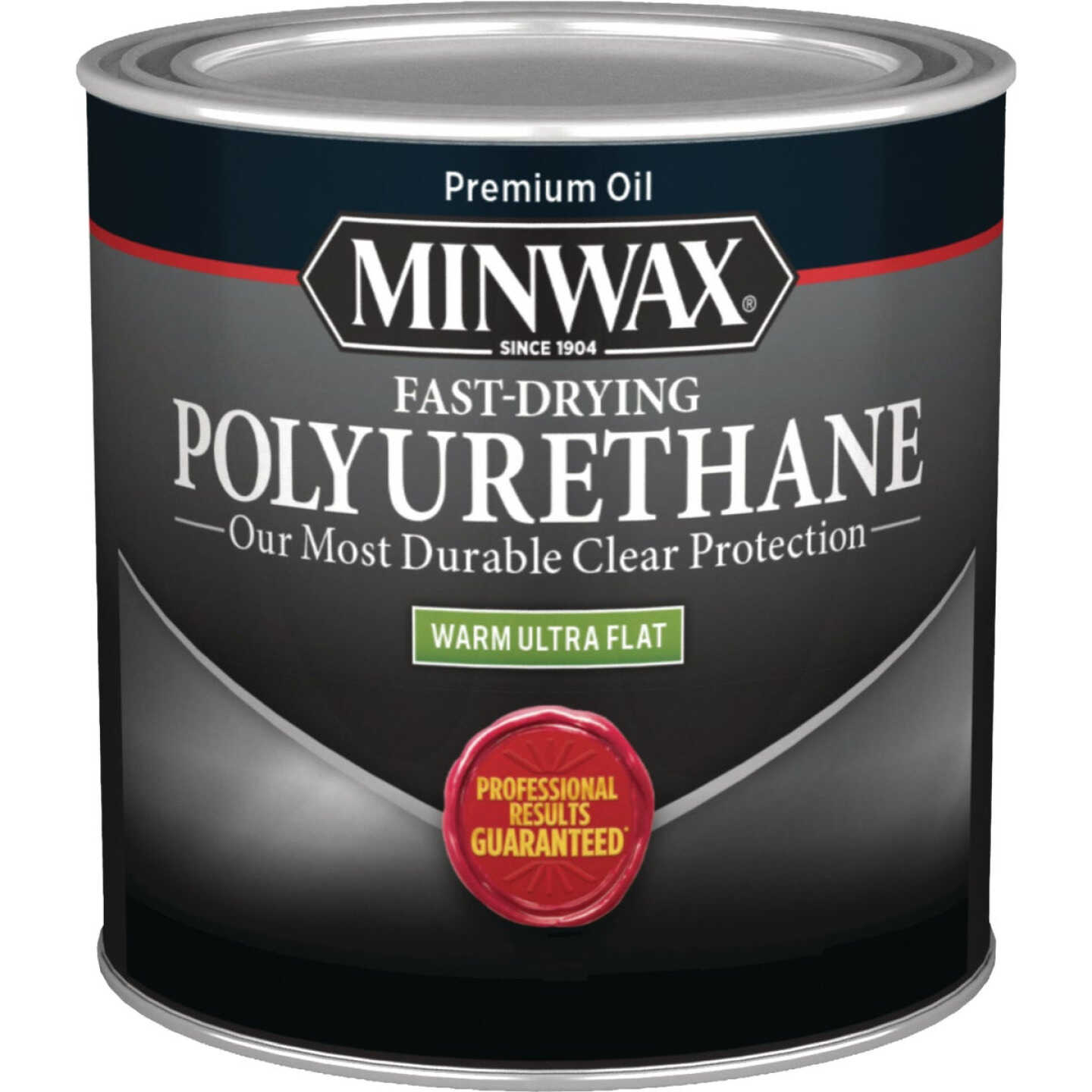 Minwax Warm Ultra Flat Clear Fast-Drying Polyurethane, 1/2 Pt. Image 1