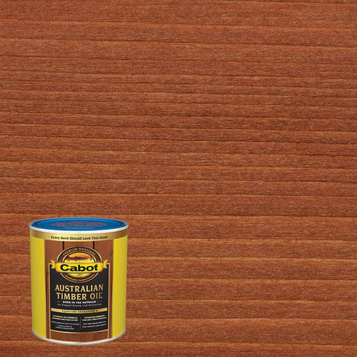 Cabot Australian Timber Oil Low VOC, Jarrah Brown, 1 Qt.