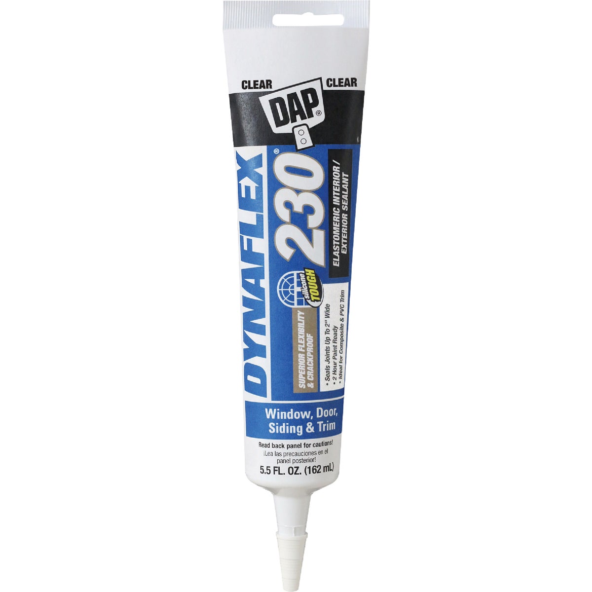 Dap Dynaflex 230 5.5 Oz. 100% Waterproof Window, Door, Siding & Trim Elastomeric Sealant, Clear