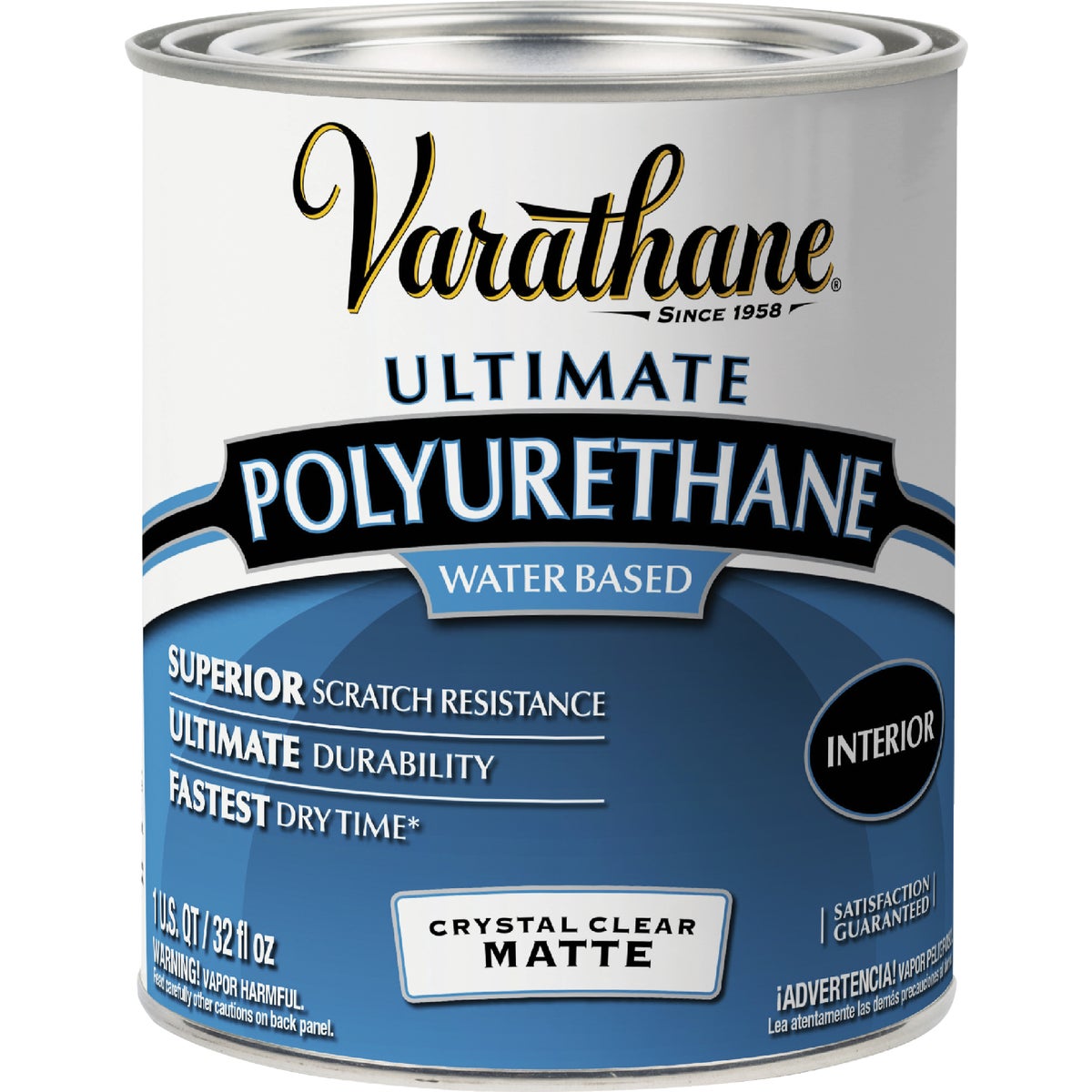 Varathane Matte Low Odor Water Based Interior Polyurethane, 1 Qt. Image 1