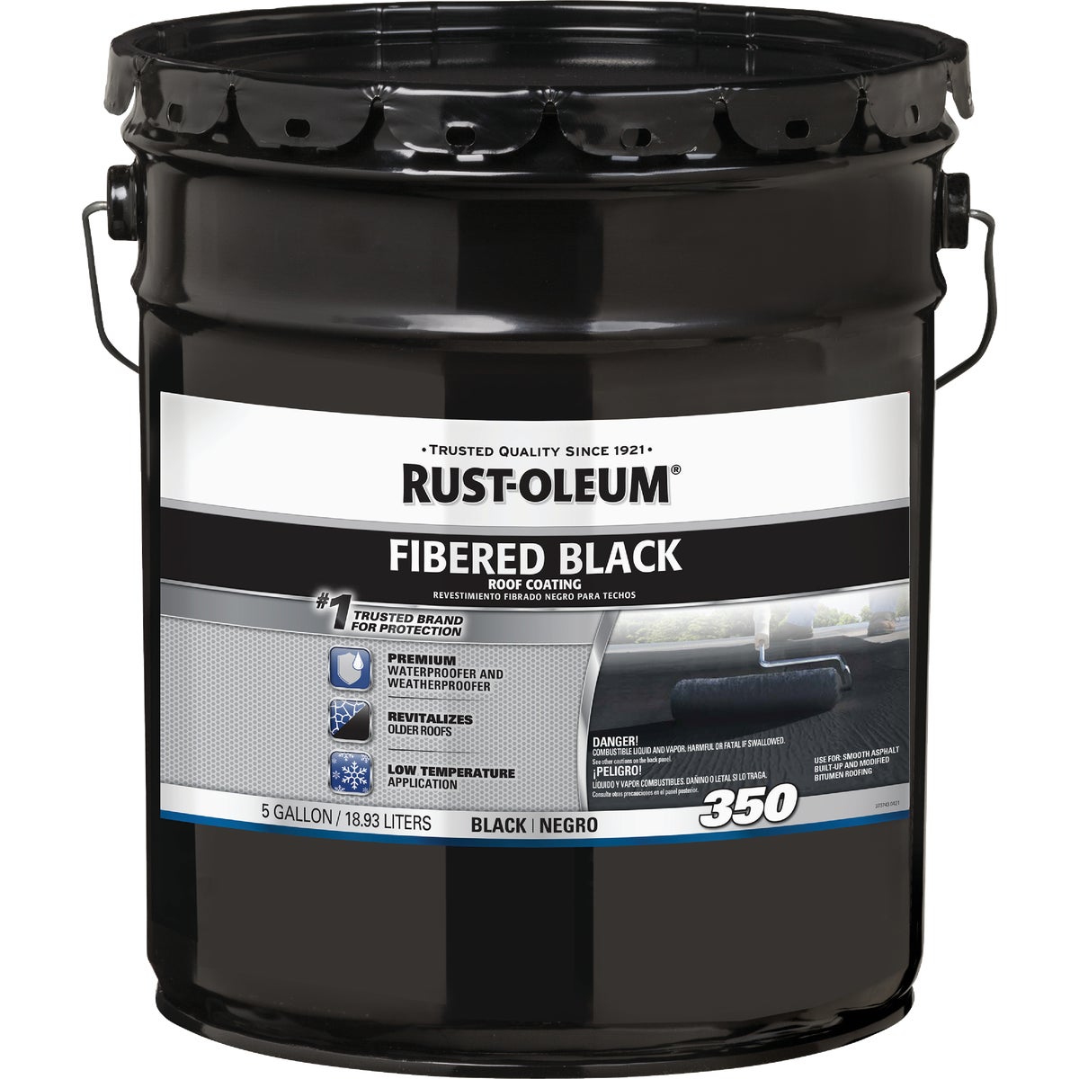 Rust-Oleum 350 5 Gal. Fibered Black Roof Coating Image 3