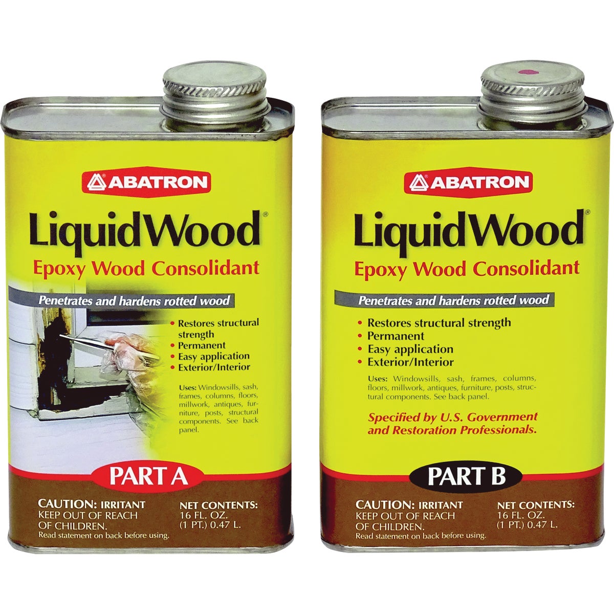 Abatron LiquidWood - Includes 1 Pt. Part A & 1 Pt. Part B Image 1