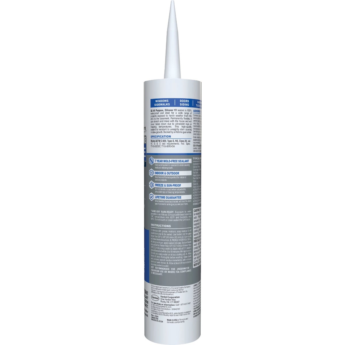 GE Window & Door All-Purpose Sealant, White, 10.1 Oz. Cartridge Image 7