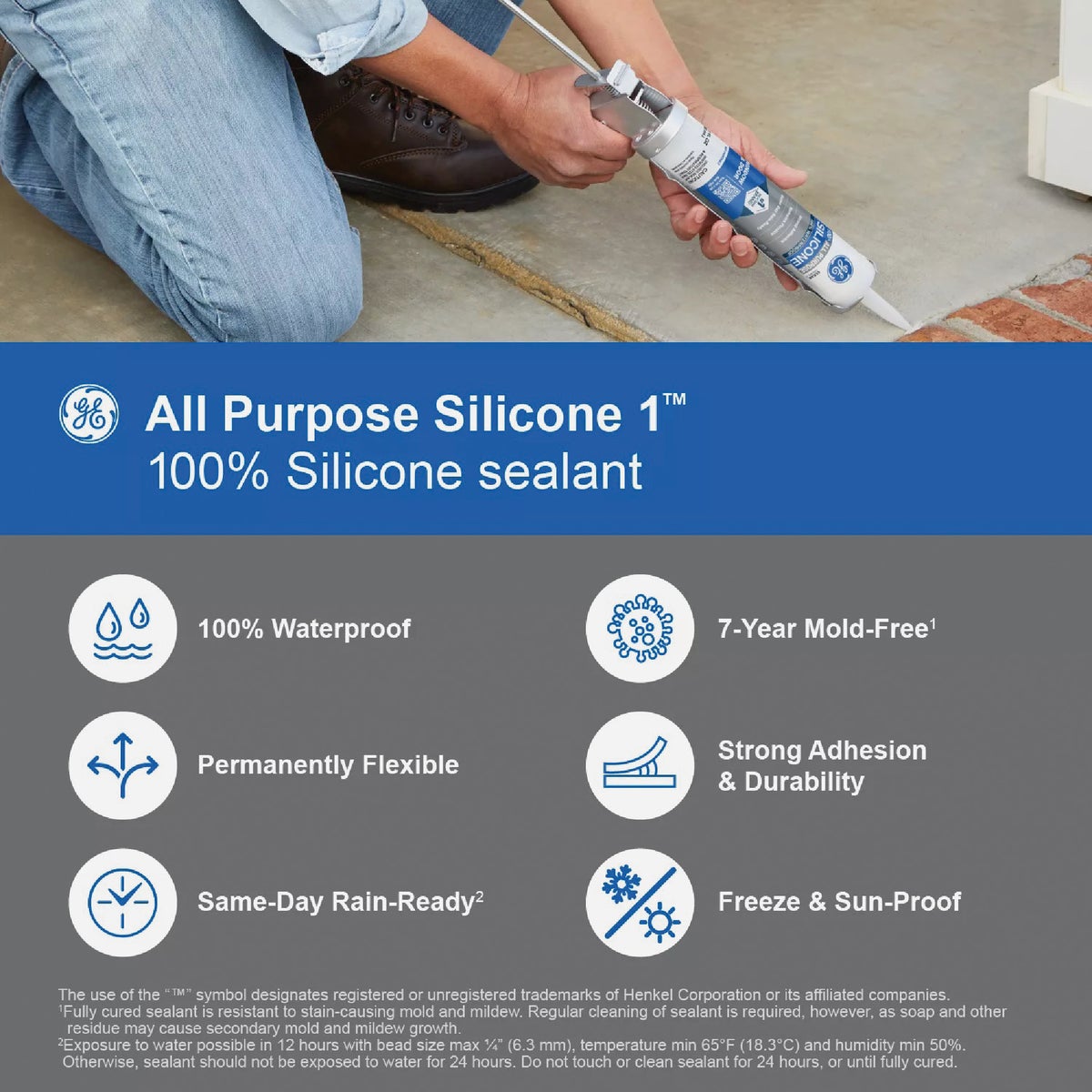 GE Window & Door All-Purpose Sealant, Clear, 10.1 Oz. Cartridge Image 4