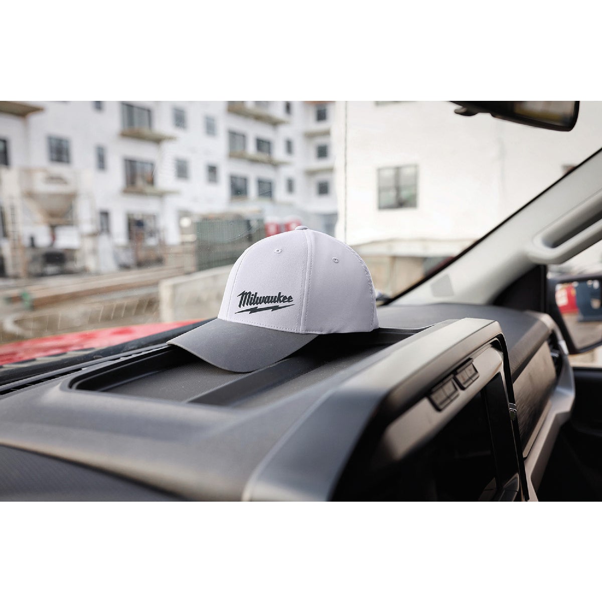 Milwaukee Workskin Gray Performance Fitted Hat, Large/XL Image 3