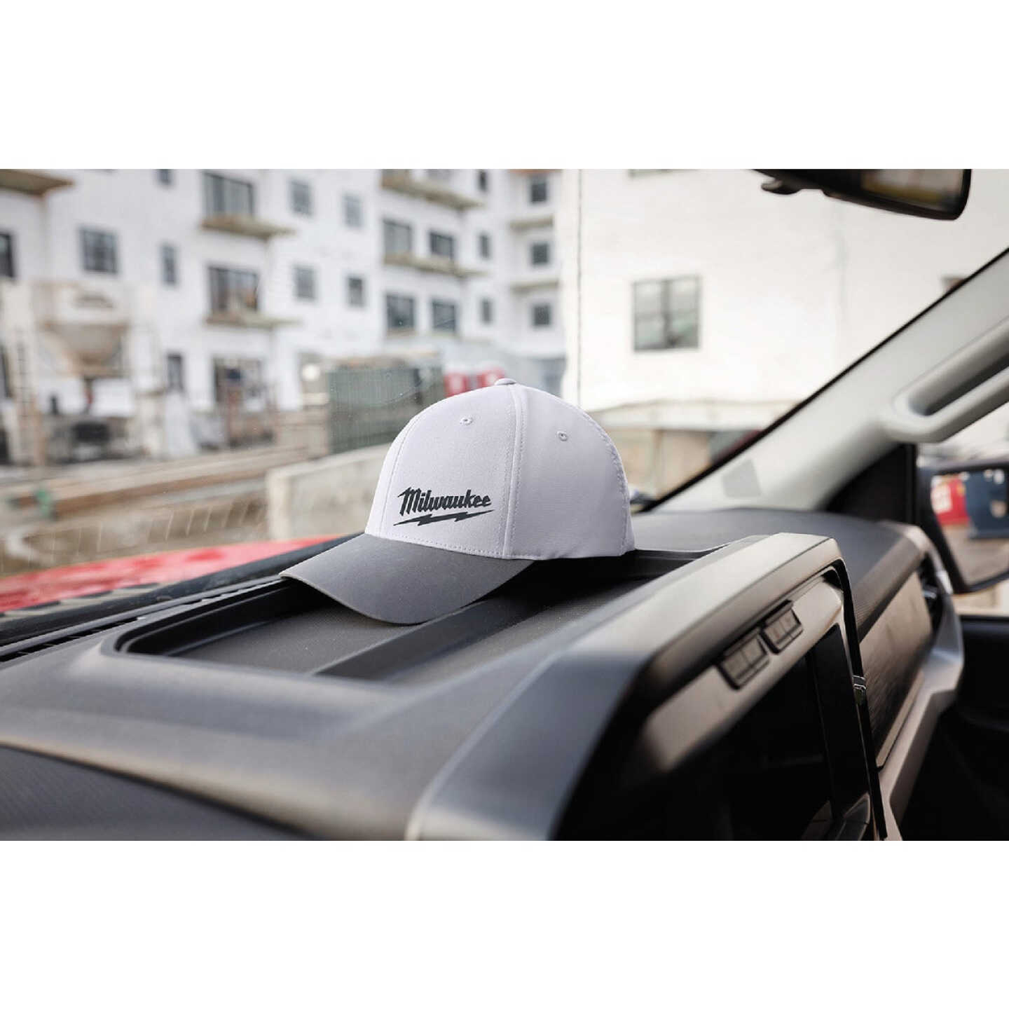 Milwaukee Workskin Gray Performance Fitted Hat, Large/XL Image 3