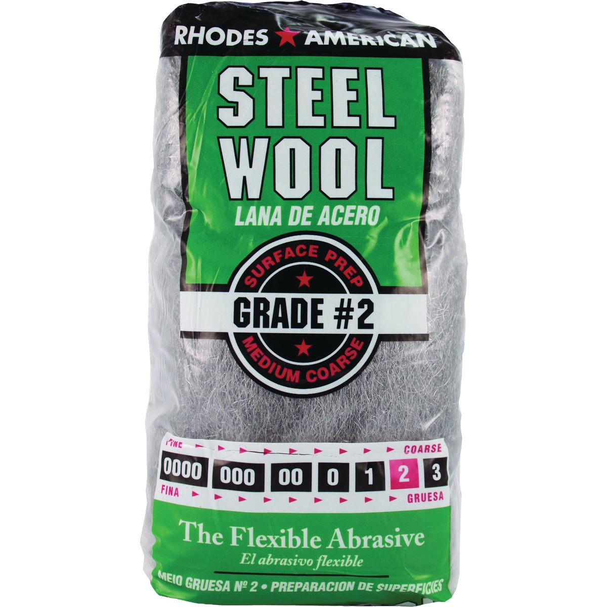 Rhodes American #2 Medium-Coarse Steel Wool Pads (12-Pack)