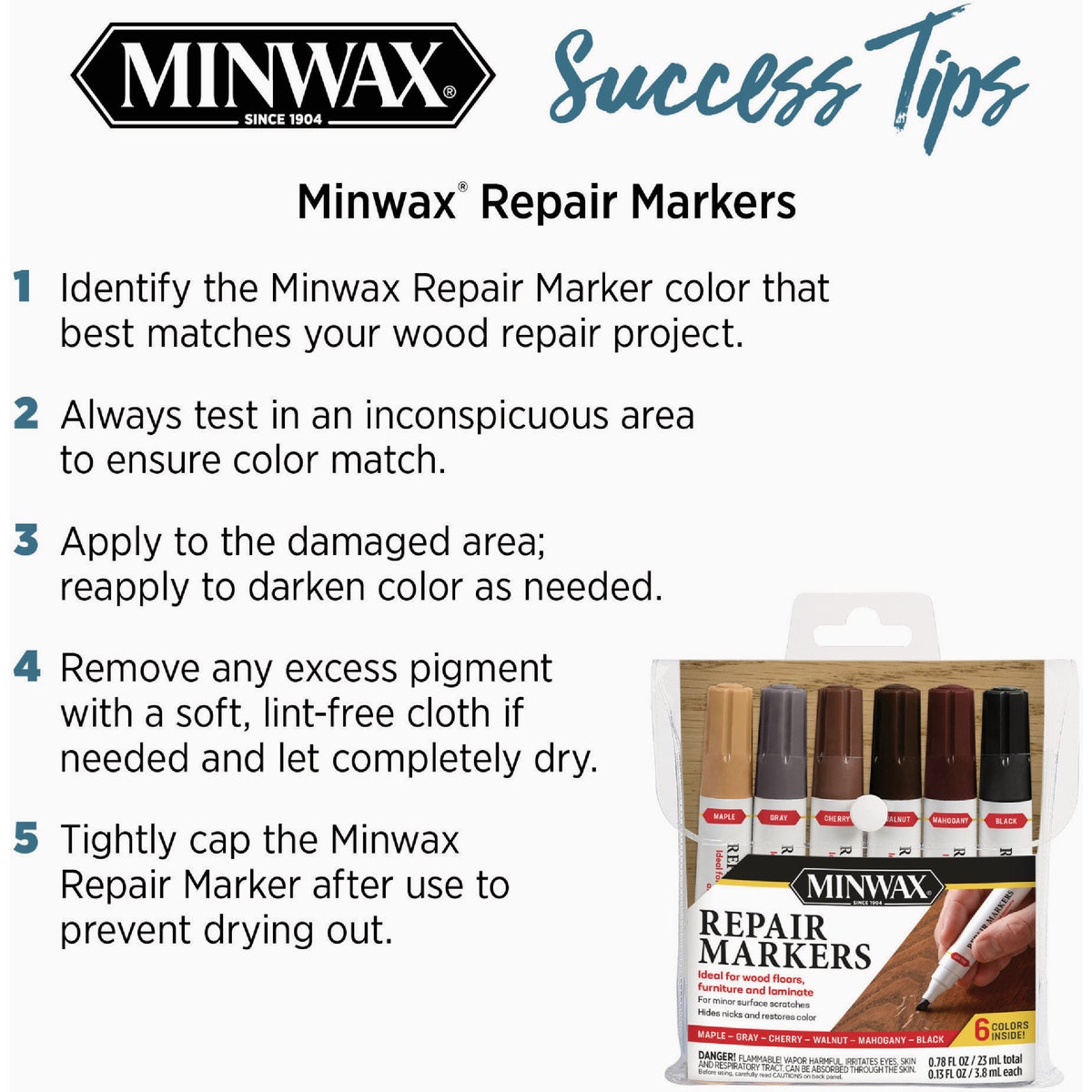 Minwax Repair Markers (6-Count) Image 2